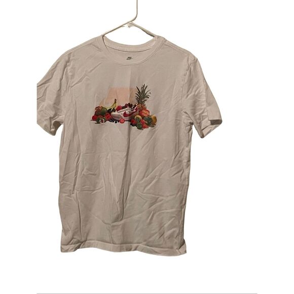 Nike Sportswear Mens White Still Life Fruit Photo Cotton T-shirt Medium - Picture 1 of 10